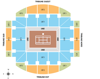 French Open Seating Map