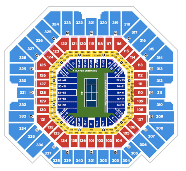 Us Open Tennis 2018 Seating Chart